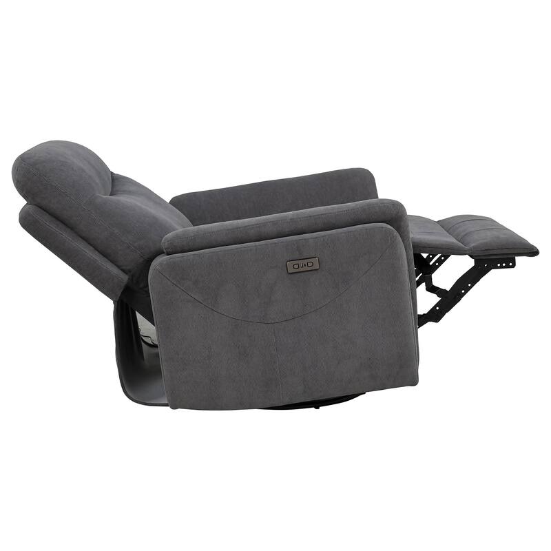 Adler Upholstered Power Swivel Glider Recliner