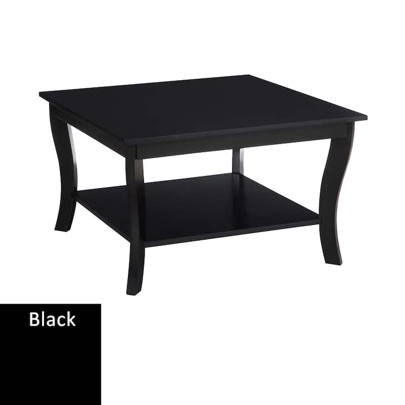 Convenience Concepts American Heritage Square Coffee Table with Shelf