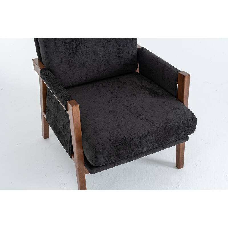 Mid-Century Modern Accent Chairs ,Modern Accent Chair,Chair with Soft Waist Cushion,Ergonomic Lounge Chairs