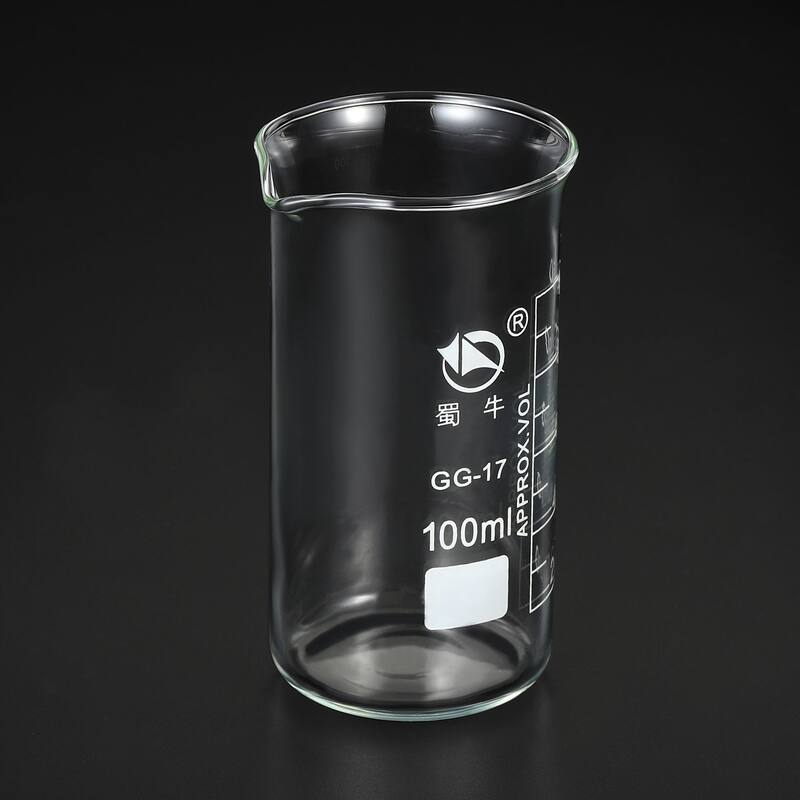 100ml Tall Form Glass Beaker, 3.3 Borosilicate Lab Measuring Cups - Clear