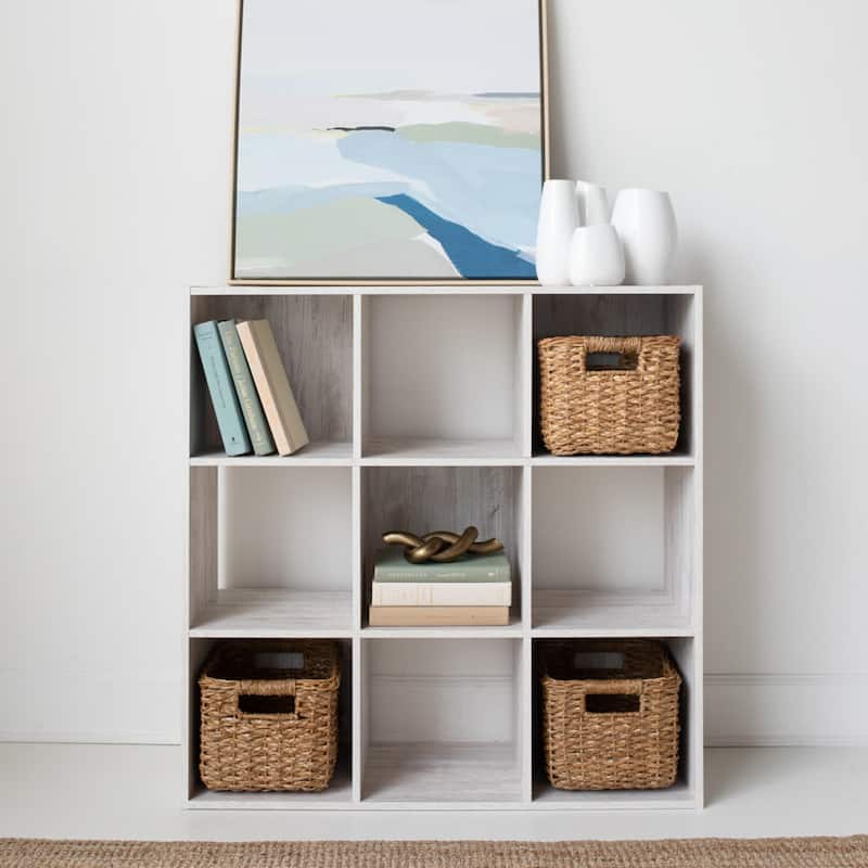 Signature Design by Ashley Paxberry Woodgrain Cube Organizer - 9 Cube - Whitewash