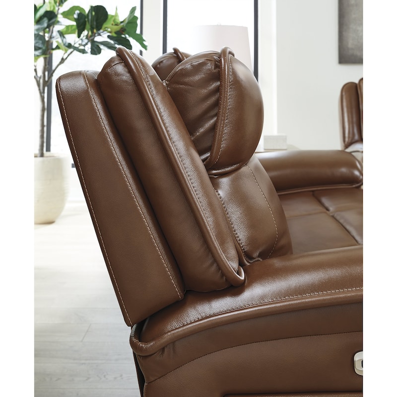 Signature Design by Ashley Healy Pier Brown Power Reclining Sofa - 89.25" W x 40" D x 42.25" H