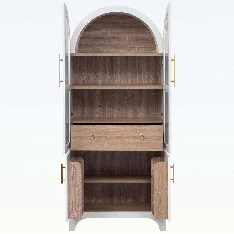 71 Inch Tall Cabinet for Versatile Storage and Elegant Farmhouse Design