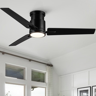 52 Inch Lowe Profile Ceiling Fan with Light,3 CCT LED,Remote Control-Farmhouse, Modern, Contemporary - 52 inches