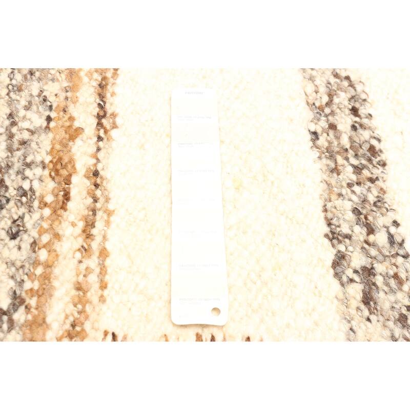 ECARPETGALLERY Braid weave Sienna Cream Wool Rug - 5'5 x 7'9