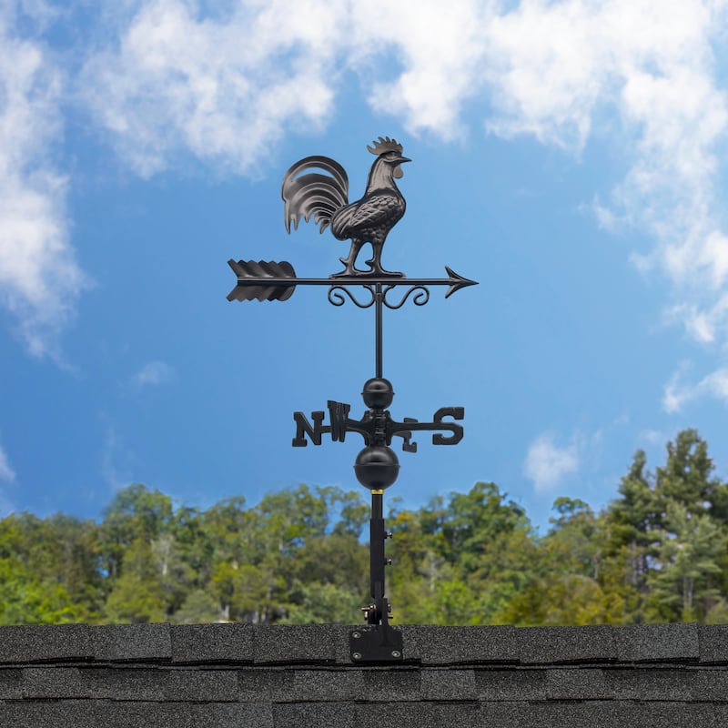 Bantam Rooster Weathervane - Black Finish by Good Directions
