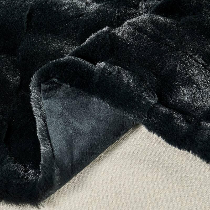 Home Soft Things Brick Textured FauxFur Throw Decorative Blankets