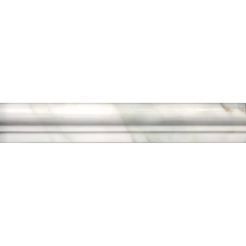 Apollo tile 2 x 12 Grandis Polished White Calacatta Gold Marble Tile (1.67 sq ft/case) - 10 Pack