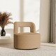 preview thumbnail 12 of 11, BELLEZE Teddy Accent Chair with Open-Back, 360° Rotating Base - Burke Brown