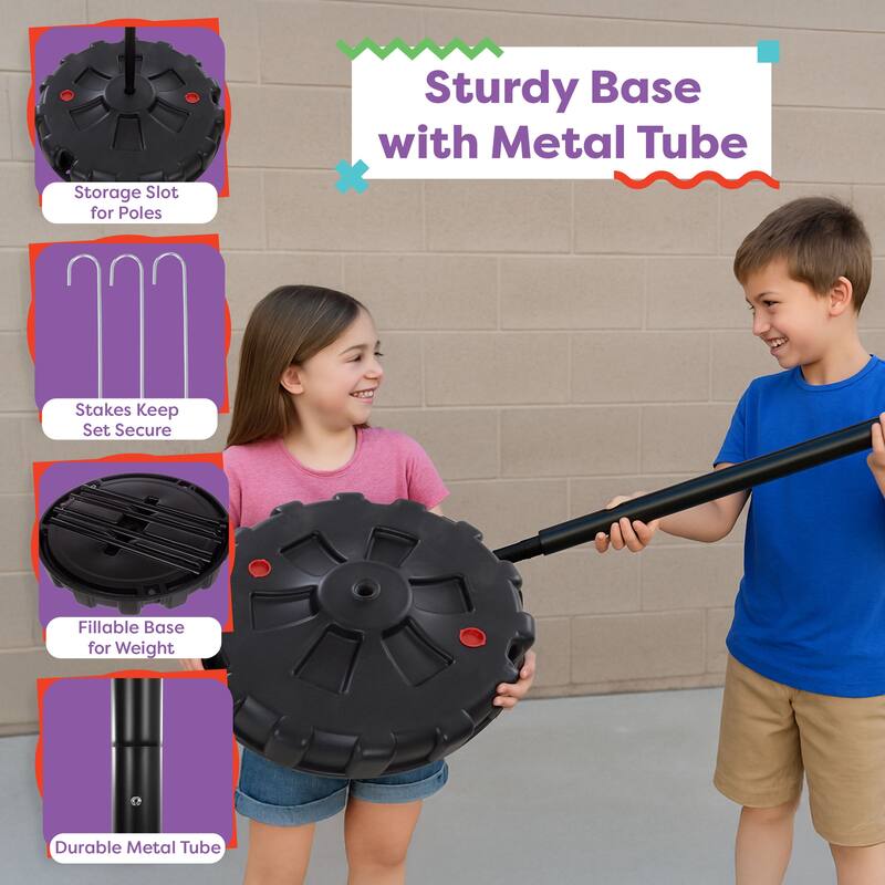 Portable Tetherball Complete Outdoor Game Set by Hey! Play!