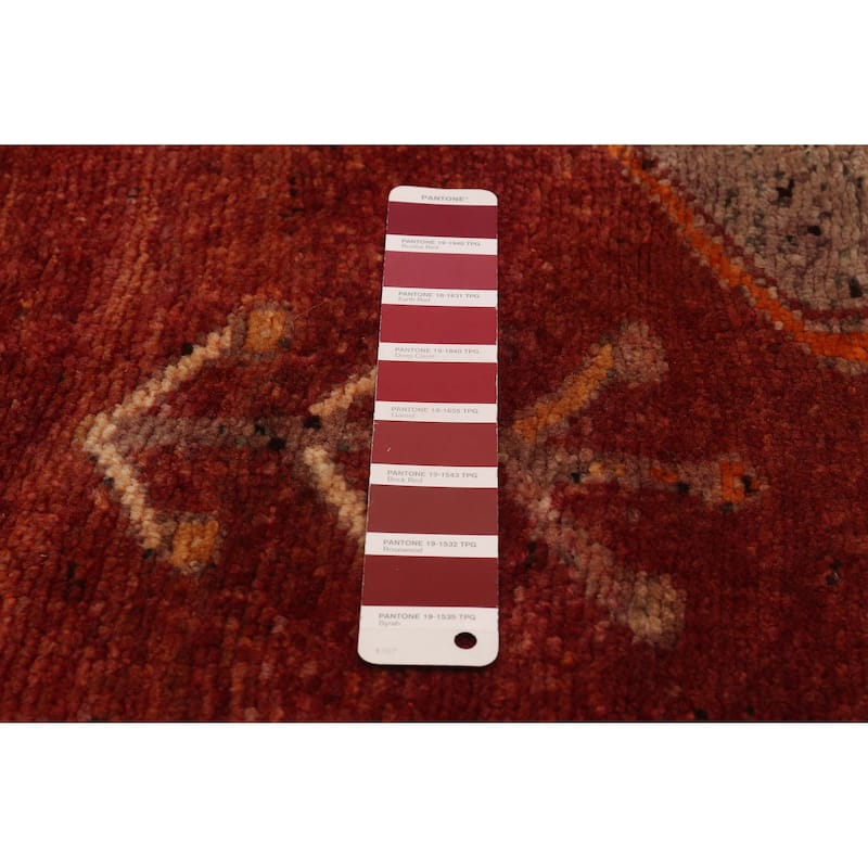 ECARPETGALLERY Hand-knotted Melis Vintage Burgundy Wool Rug - 4'9 x 12'8