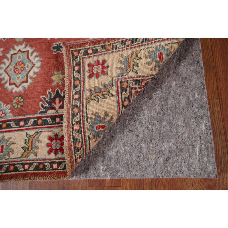 Kazak Accent Rug Handmade Traditional Orange Wool Carpet - 2'8" x 4'1"
