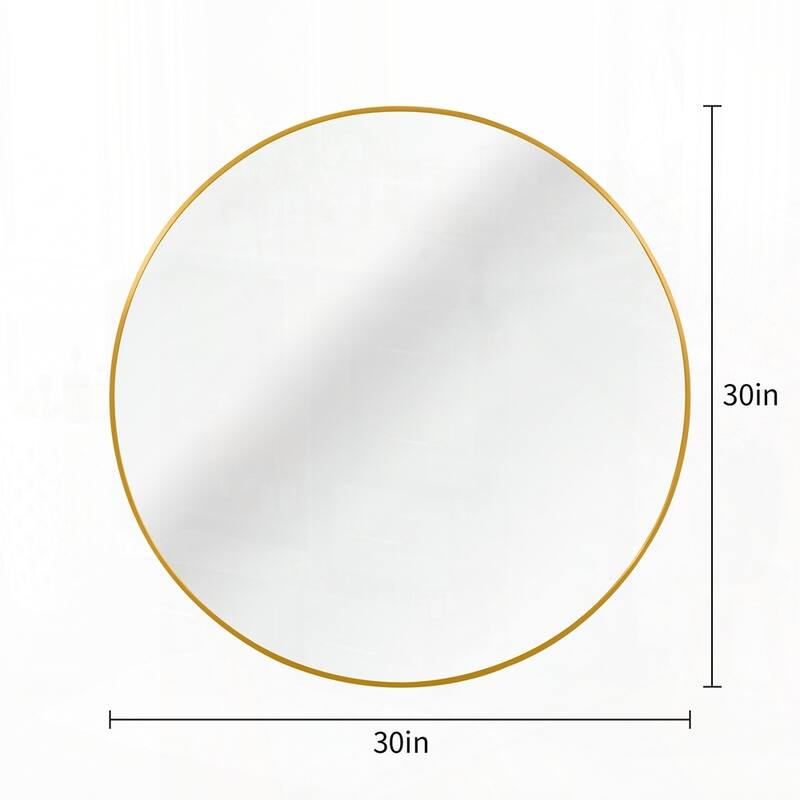 Metal Framed Round Bathrrom Mirror