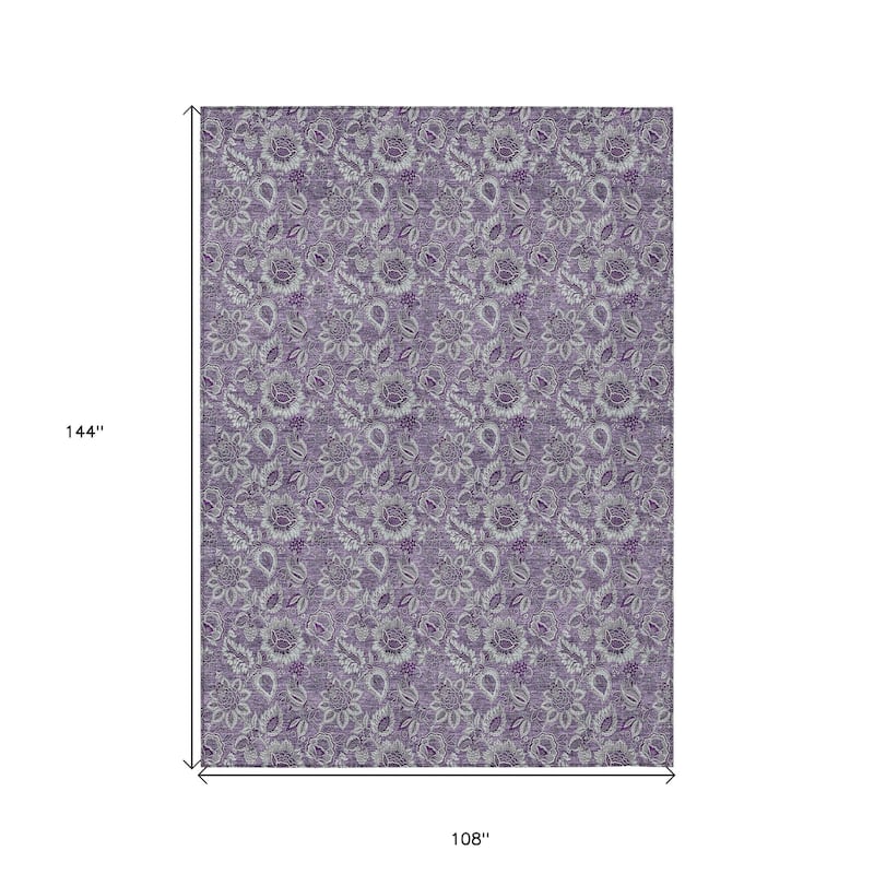 HomeRoots Floral Transitional Rectangle Outdoor Rug