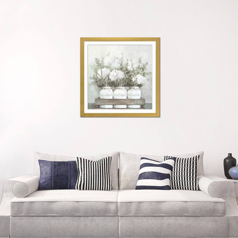 iCanvas "White Flower Jars" by Dogwood Portfolio