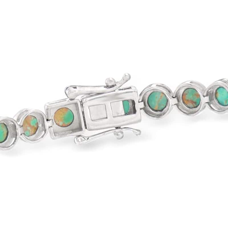 925 Sterling Silver Campitos Turquoise Tennis Bracelet