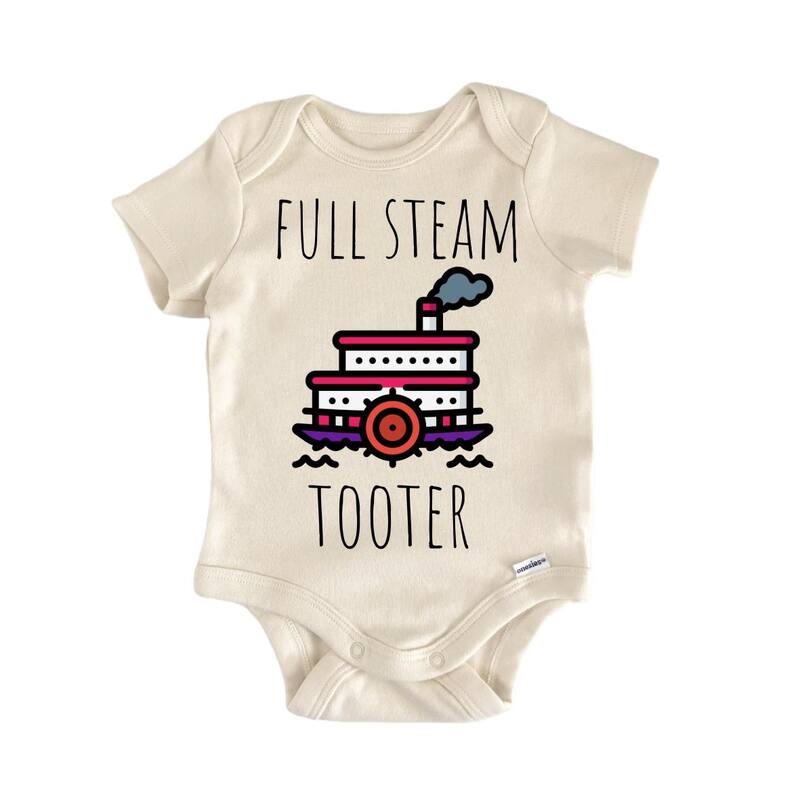 Steamboat Boat - Baby Bodysuit - Newborn - Natural