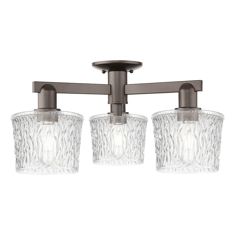 Innovations Lighting 716-3F-11-24 Niagara Semi-Flush Niagara 3 Light - Oil Rubbed Bronze / Clear