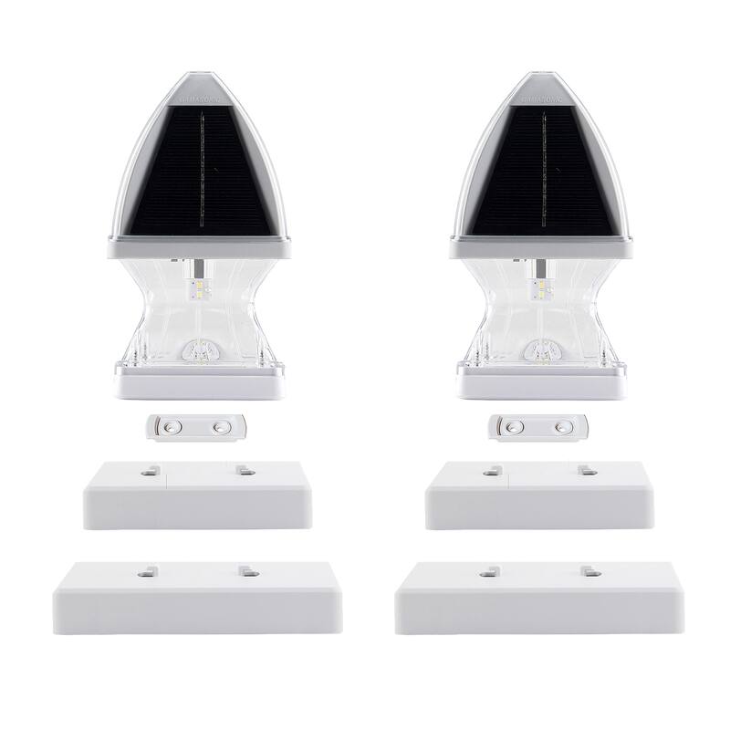 Gothic Solar LED Deck Post Cap Light with 2 Color Options (2-Pack)-DISCONTINUED