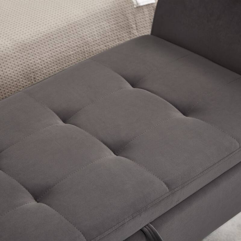 51.5" Bed Bench with Storage Velvet Space-Saving Sofas for Living Room, Apartment and Office