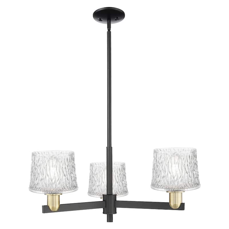 Innovations Lighting Endless Possibilities Arcadia - Niagara - 3 Light 28" Stem Hung Chandelier - Black Antique Brass