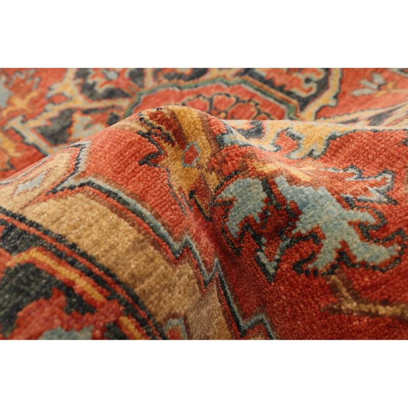 ECARPETGALLERY Hand-knotted Jules Sultane Dark Copper Wool Rug - 3'1 x 12'2