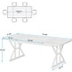 preview thumbnail 46 of 52, Farmhouse Dining Table for 6 People, 70.8-Inch Rectangular Wood Kitchen Table