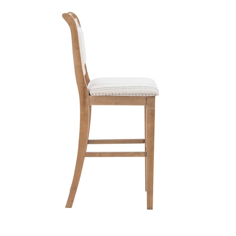 Demi-Grey Rustic Striped Bar Stool