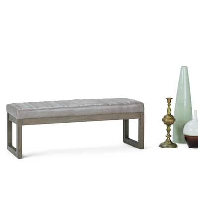 WYNDENHALL Kaufman 48 inch Wide Contemporary Rectangle Ottoman Bench
