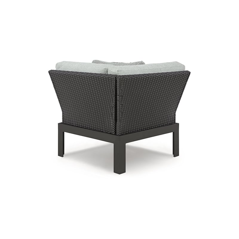 Signature Design by Ashley Beachloft Black/Gray 4-Piece Outdoor Sectional - 58" W x 58" D x 32" H