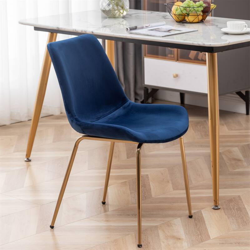 Modern Velvet Dining Chair, Set of 2, Blue/Green/Red