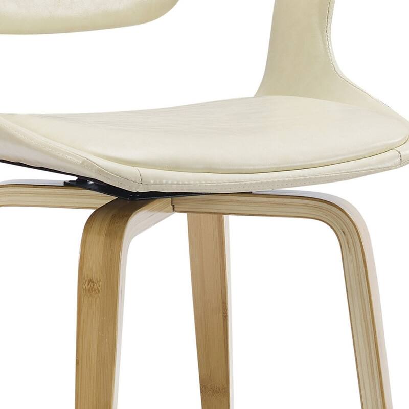 HomeRoots Set of Two Green and Black Upholstered Faux Leather Curved Back Dining Side Chairs