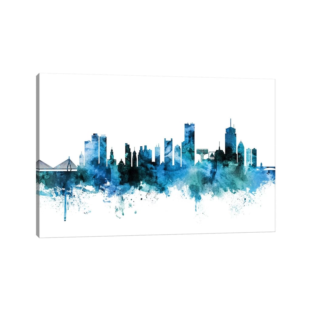 iCanvas "Boston, Massachusetts Skyline" by Michael Tompsett Canvas Print
