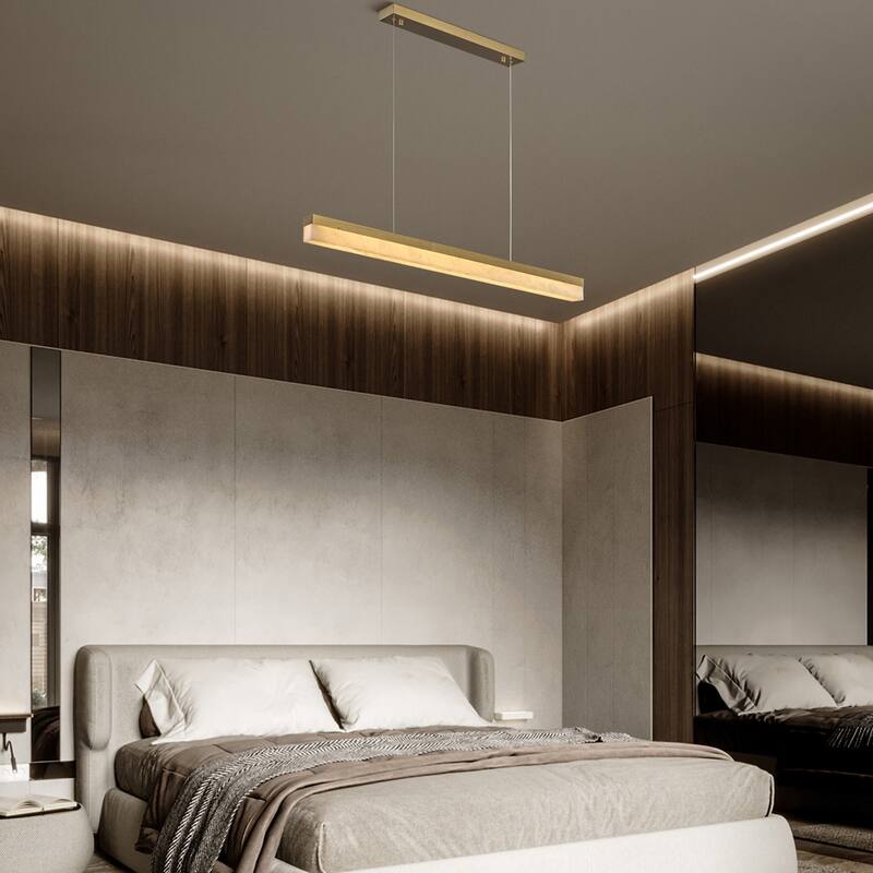 KAYLA Alabaster Pendant Light 1200 - 1800 Matte Black/Gold