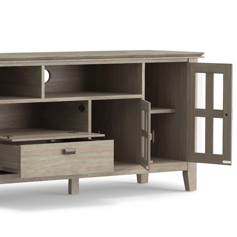 WYNDENHALL Stratford SOLID WOOD 72" Wide TV Media Stand For TVs up to 80"