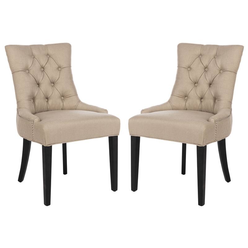 SAFAVIEH Dining Abby Viscose Blend Dining Chairs (Set of 2) - 22"x23.8"x36.4"