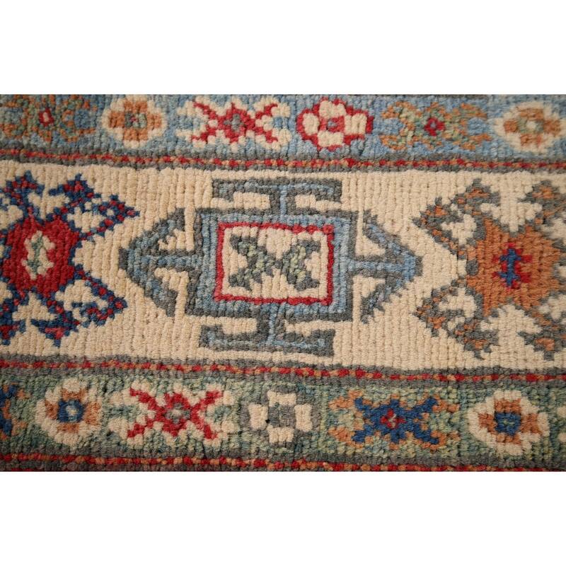 Oriental Red Kazak Accent Rug Hand-Knotted Wool Carpet - 3'0" x 5'1"