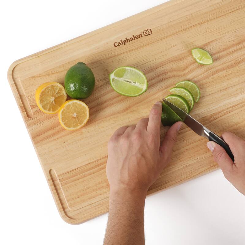 Calphalon Edge Guard 18 x 12, or 13.6 x 9.5 in Rubber Wood Cutting Board