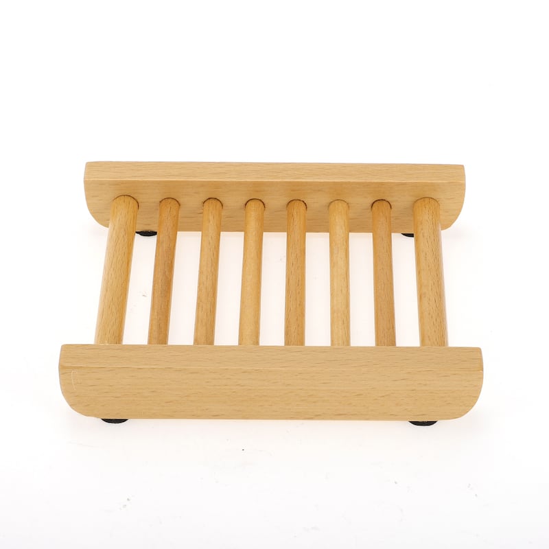 Portable Square Soap Dish for Bathroom for Kitchen 4.61"x3.62"x0.83" Brown 1 Pc