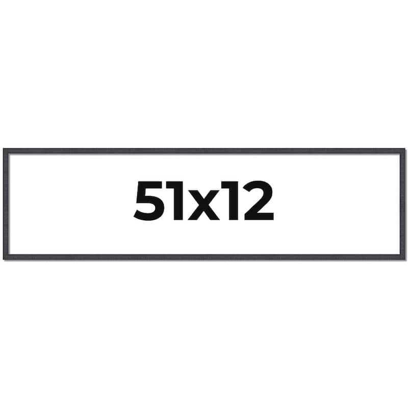 51x12 Frame Brown Solid Wood Picture Frame - Complete Modern Photo