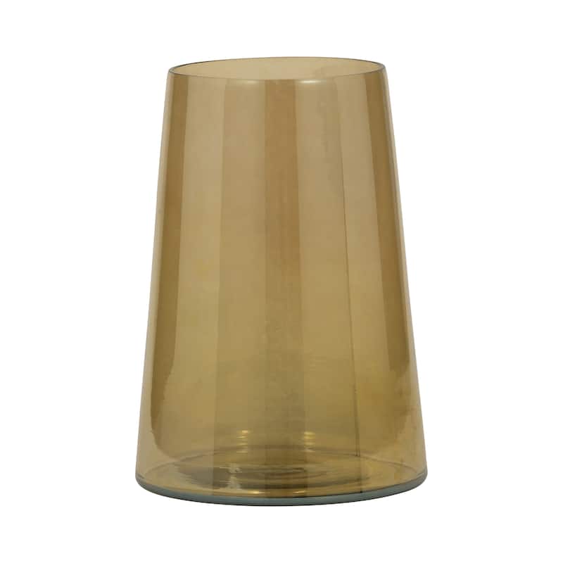 Sagebrook Home Glass, Luster Vase, Gold, Cylinder, Solid Color