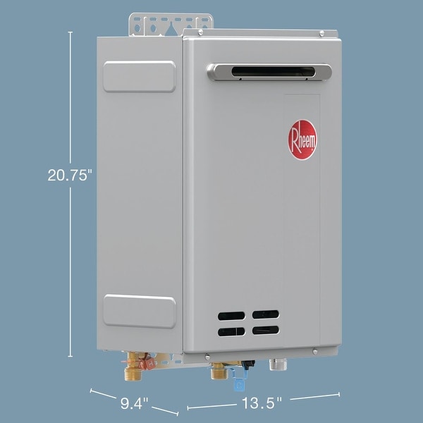 Natural Gas Water Rtg95xln Rheem RTG-95XLN-3 GPM Outdoor Tankless