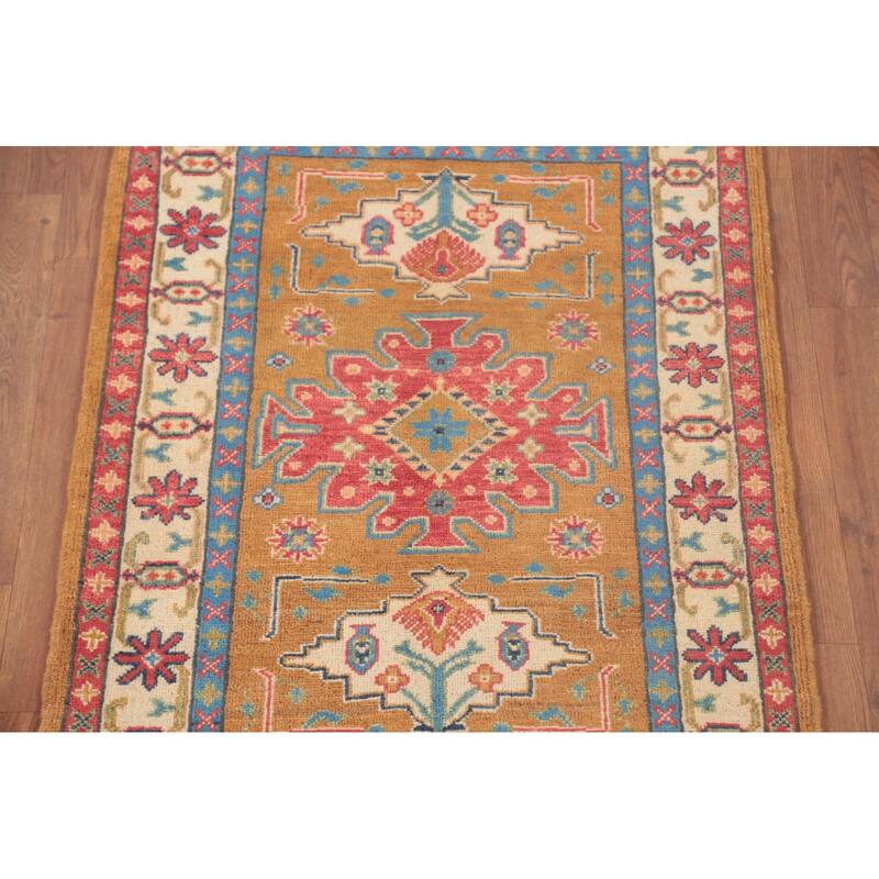 Kazak Oriental Foyer Rug Handmade Wool Carpet - 2'9" x 3'10"
