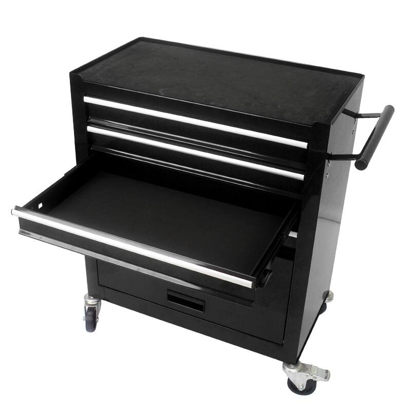 4-Drawer Rolling Tool Cart Storage Tool Box Cabinet Locked Organizer