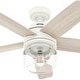 preview thumbnail 15 of 18, Hunter Margo Ceiling Fan w/ LED Light Kit, Handheld Remote - Transitional, Bohemian