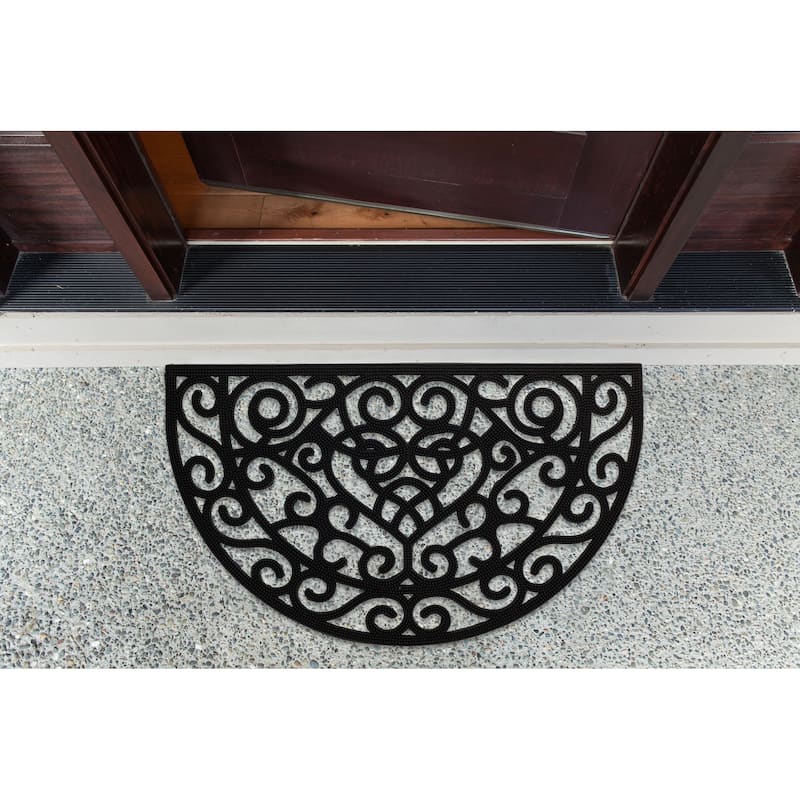 DII Scroll Pin Rubber Doormat