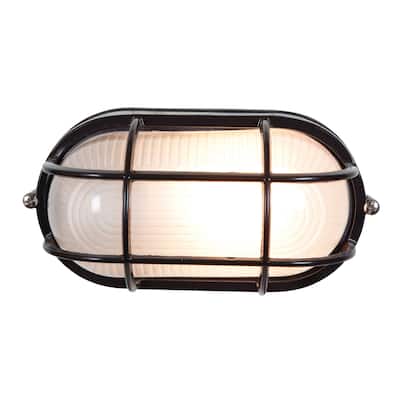 Access Lighting Nauticus Dual Mount - Outdoor Wall Sconce Bulkhead - Frosted Glass Shade - Replaceable LED