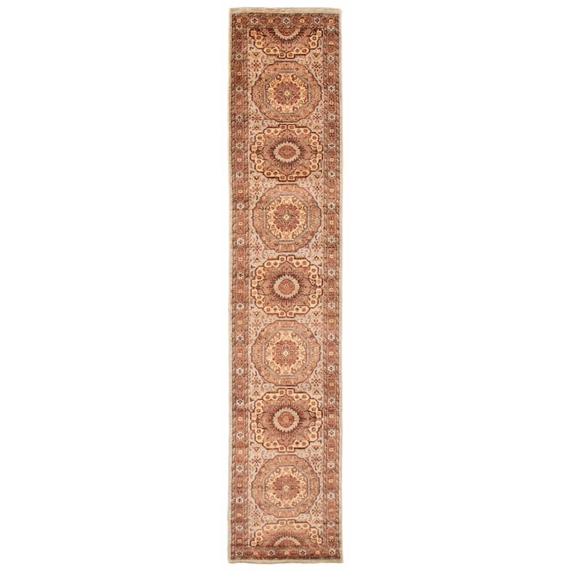 ECARPETGALLERY Hand-knotted Peshawar Oushak Grey Wool Rug - 2'8 x 12'10 - Light Grey - 2'8 x 12'10
