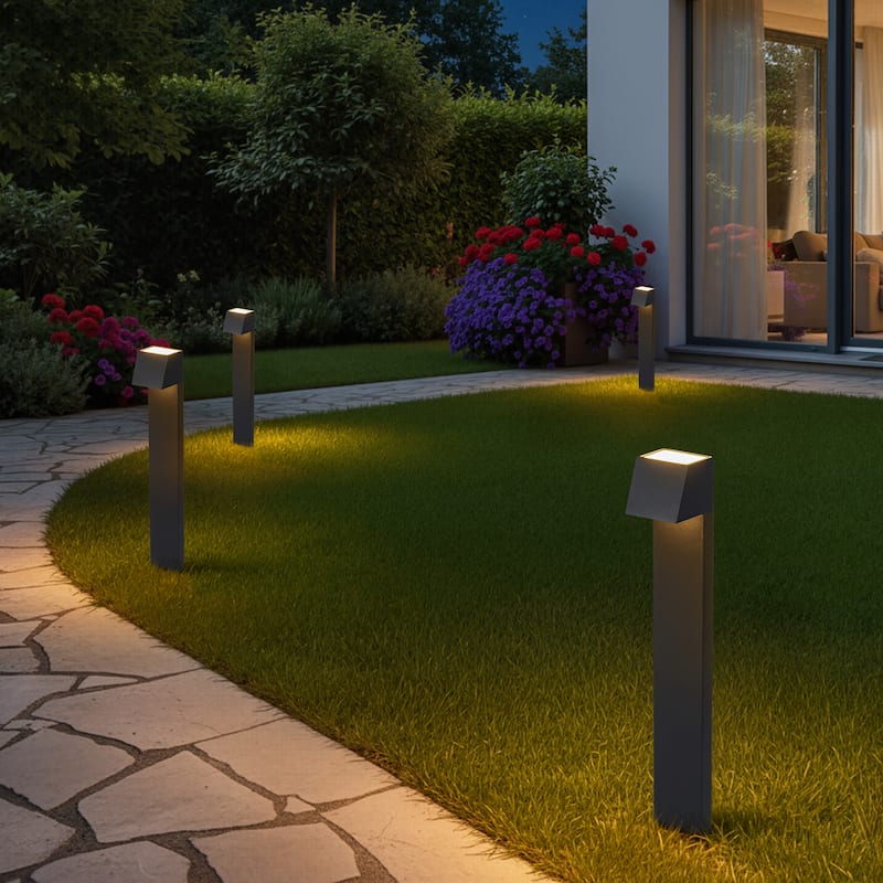 C Cattleya Low Voltage Matte Black Aluminum LED Outdoor Path Lights