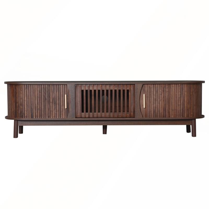 Charming Wood TV Stand with Storage and Stylish Finish for Living Room